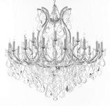 Crystal Chandelier Lighting Chandeliers H46" X W46" Dressed with Large,Luxe, Diamond Cut Crystals! Great for The Foyer, Entry Way, Living Room, Family Room and More - A500-B90/CS/2MT/24+1DC
