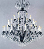 Swarovski Crystal Trimmed Chandelier! Wrought Iron Crystal Chandelier Chandeliers Lighting H72" X W60" - Perfect For An Entryway Or Foyer! - A500-556/41 Sw