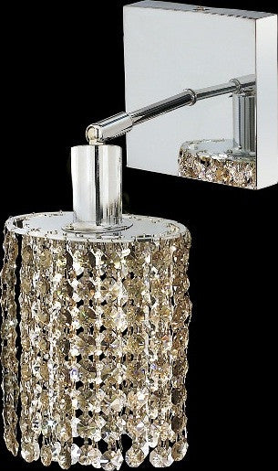 C121-1281W-S-E-GT/RC By Elegant Lighting Mini Collection 1 Lights Wall Sconce Chrome Finish