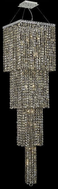C121-2033G66C-GT/RC By Elegant Lighting Maxim Collection 18 Light Chandeliers Chrome Finish