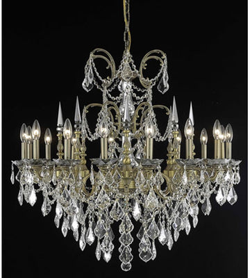 C121-9716G35FG-GT/RC By Elegant Lighting Athena Collection 16 Light Foyer/Hallway French Gold Finish