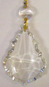 2.5" Clear Color French Pendant Crystal CC-C31-Gold