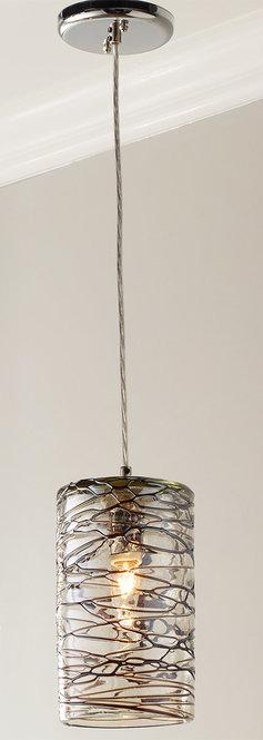 Swirling Glass Cylinder Pendant - F100-179