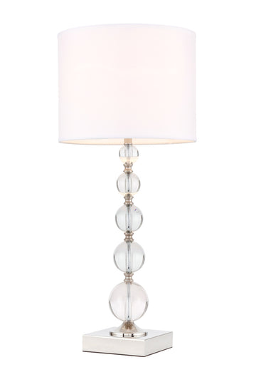 ZC121-TL3027PN - Regency Decor: Erte 1 light Polished Nickel Table Lamp