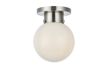 ZC121-LD6016 - Living District: Gael 1 light 8 inch burnished Nickel flush mount