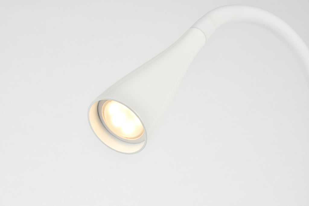 ZC121-LEDDS011 - Regency Decor: Illumen Collection 1-Light glossy frosted white Finish LED Desk Lamp