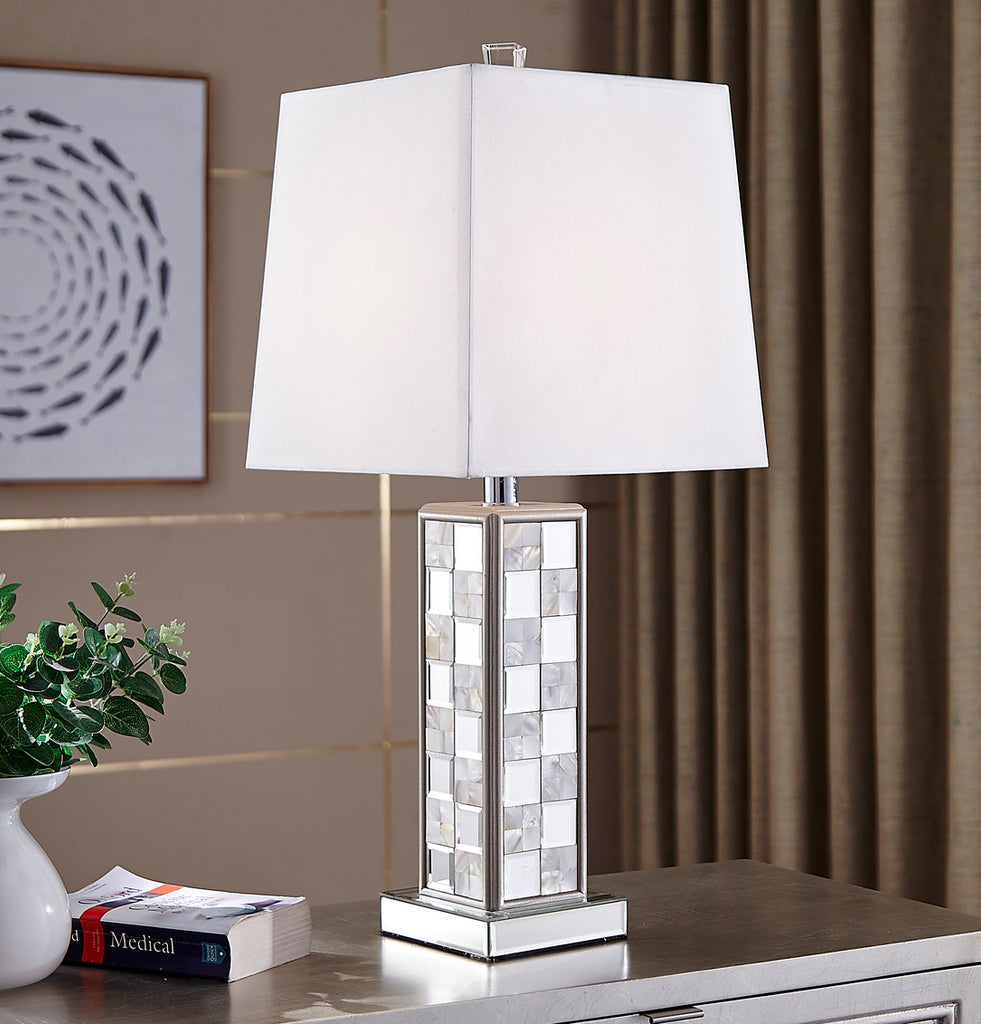 ZC121-ML9304 - Regency Decor: Sparkle Collection 1-Light Silver Finish Table Lamp