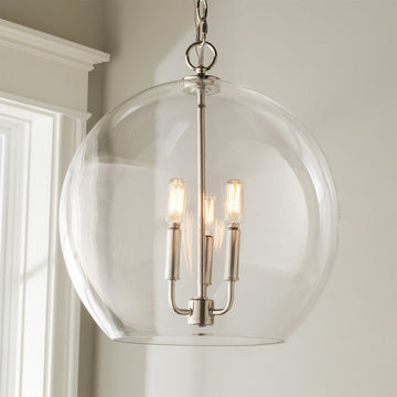 Clear Glass Sphere Chandelier - F100-123