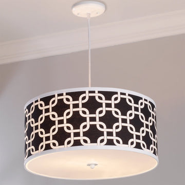 Geometric Fretwork Shade Pendant Light Large - F100-601