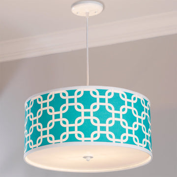 Geometric Fretwork Shade Pendant Light Large - F100-607