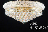 Swarovski Crystal Trimmed Chandelier Flush Empire Crystal Chandelier 15X24 - A500-Flush/Cg/542/15Sw