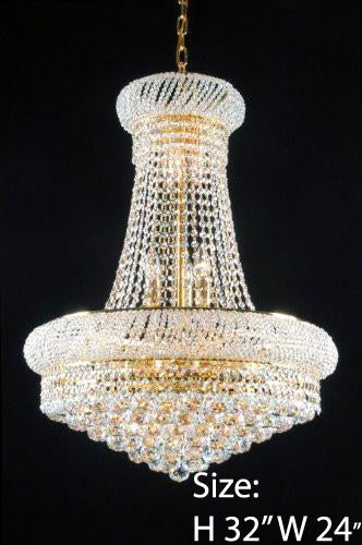 New French Empire Crystal Chandelier 24X32 - A500-542/15