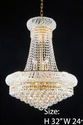 New French Empire Crystal Chandelier 24X32 - A500-542/15