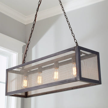 Industrial Mesh Island Chandelier - F100-354