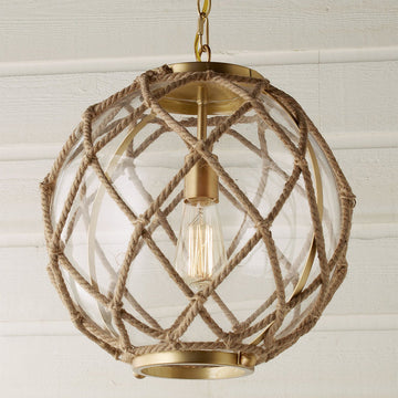 Jute Rope Globe Pendant - F100-175