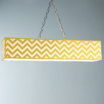 Rectangular Chevron Shade Island Chandelier - F100-599
