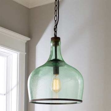 Reproduction Glass Cloche Pendant - F100-143
