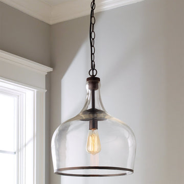 Reproduction Glass Cloche Pendant - F100-140