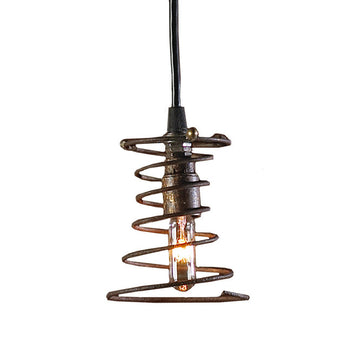 Repurposed Spiral Spring Pendant - F100-291