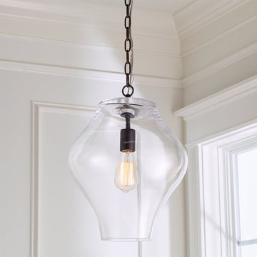 Shapely Glass Lantern - F100-297