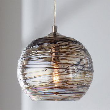 Swirling Glass Globe Mini Pendant Light - F100-146