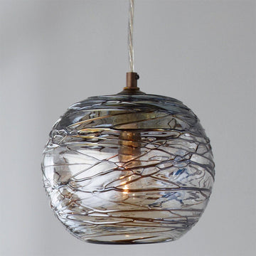 Swirling Glass Globe Mini Pendant Light - F100-147