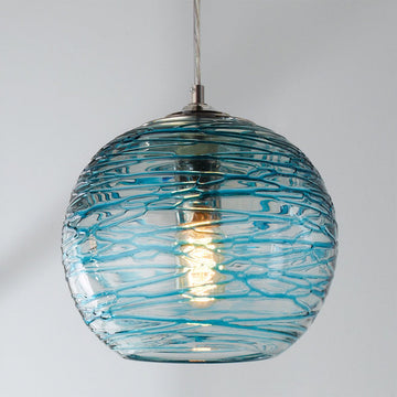 Swirling Glass Globe Pendant Light - F100-163