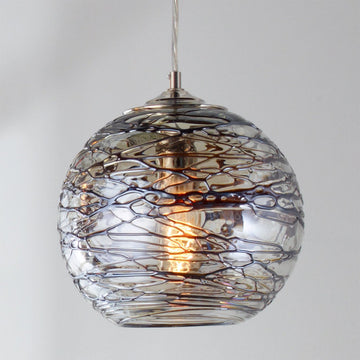 Swirling Glass Globe Pendant Light - F100-164
