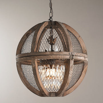 Wire Sphere Crystal Chandelier Small - F100-266