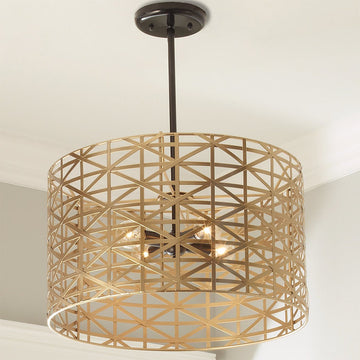Young House Love Metal Strap Convertible Chandelier - F100-191